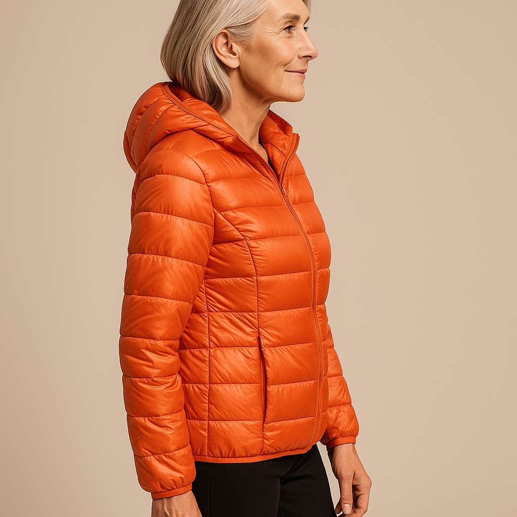 Ruth & Eleanor™ | Hooded Puffer Jacket - Orange