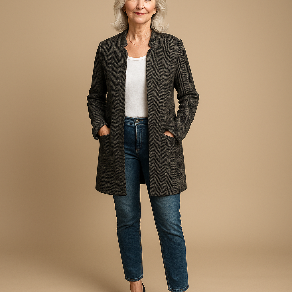 Ruth & Eleanor™  | Elegant Mid-Length Coat with Pockets