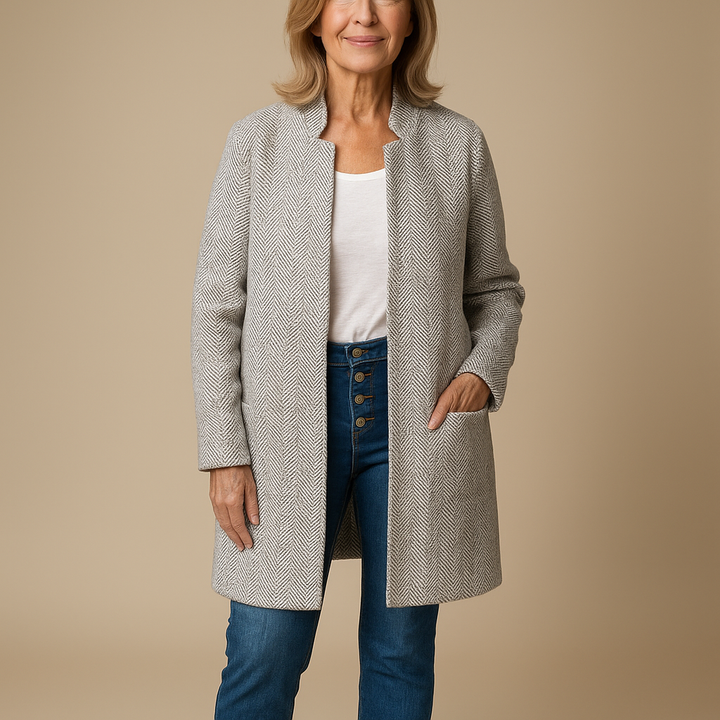Ruth & Eleanor™  | Elegant Mid-Length Coat with Pockets