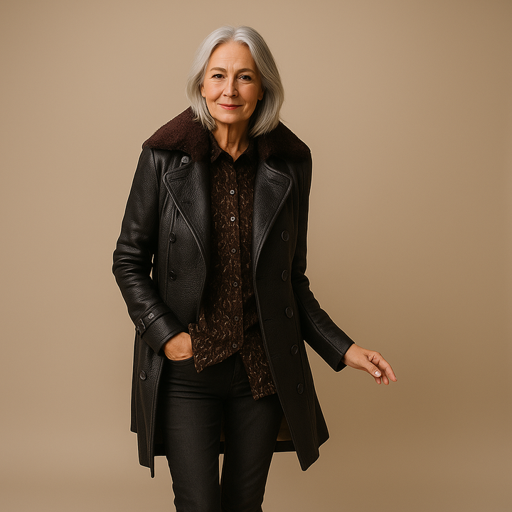 Ruth & Eleanor™ | Luxurious Leather Trench Coat