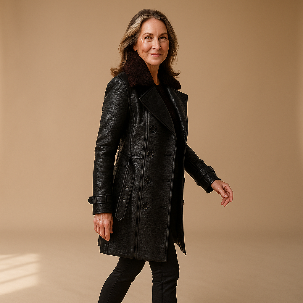 Ruth & Eleanor™ | Luxurious Leather Trench Coat
