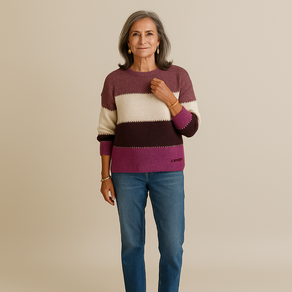 Ruth & Eleanor™ | Colofull Stripes Knit Sweater