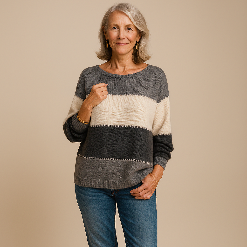 Ruth & Eleanor™ | Colofull Stripes Knit Sweater