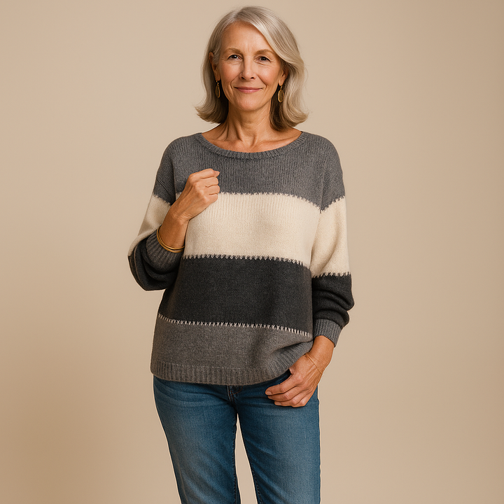 Ruth & Eleanor™ | Colofull Stripes Knit Sweater