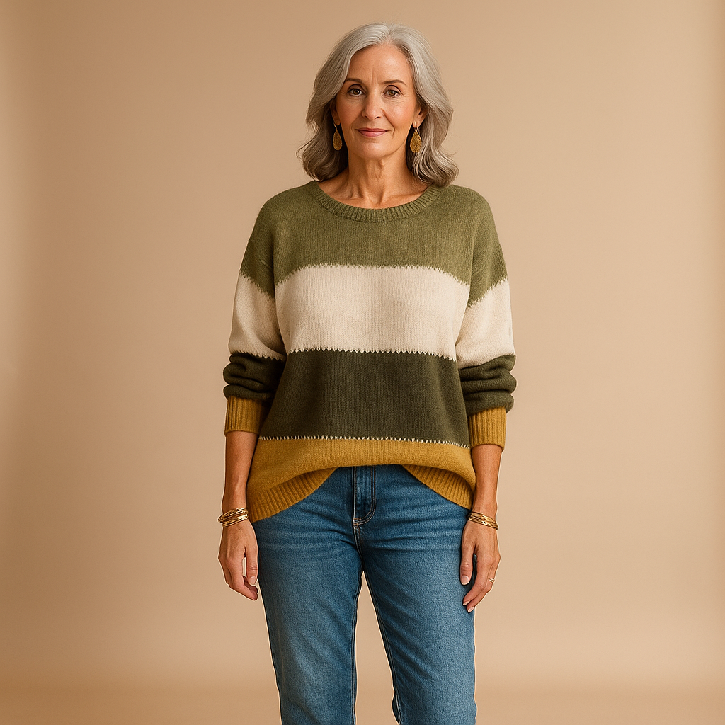Ruth & Eleanor™ | Colofull Stripes Knit Sweater