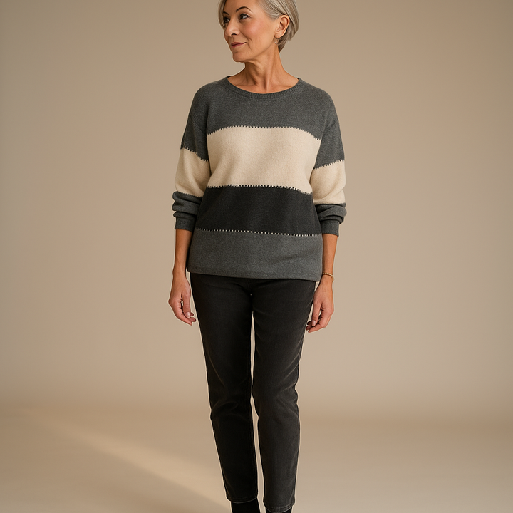 Ruth & Eleanor™ | Colofull Stripes Knit Sweater