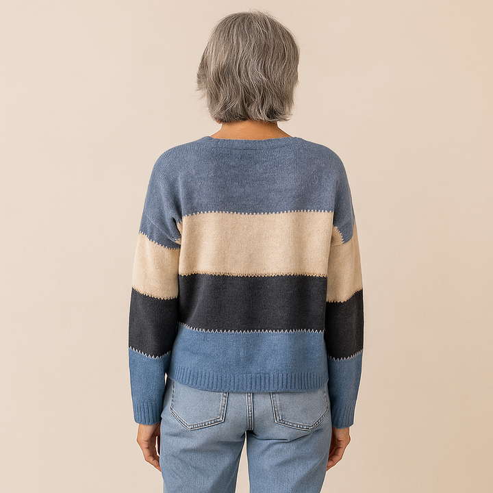 Ruth & Eleanor™ | Colofull Stripes Knit Sweater