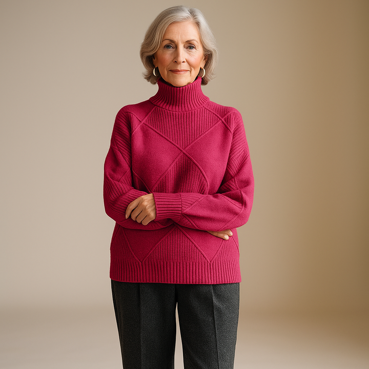Ruth & Eleanor™ | Quilted Comfort Turtleneck Sweater