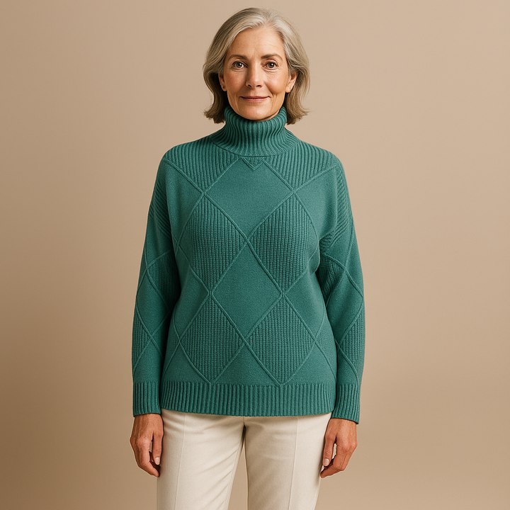 Ruth & Eleanor™ | Quilted Comfort Turtleneck Sweater