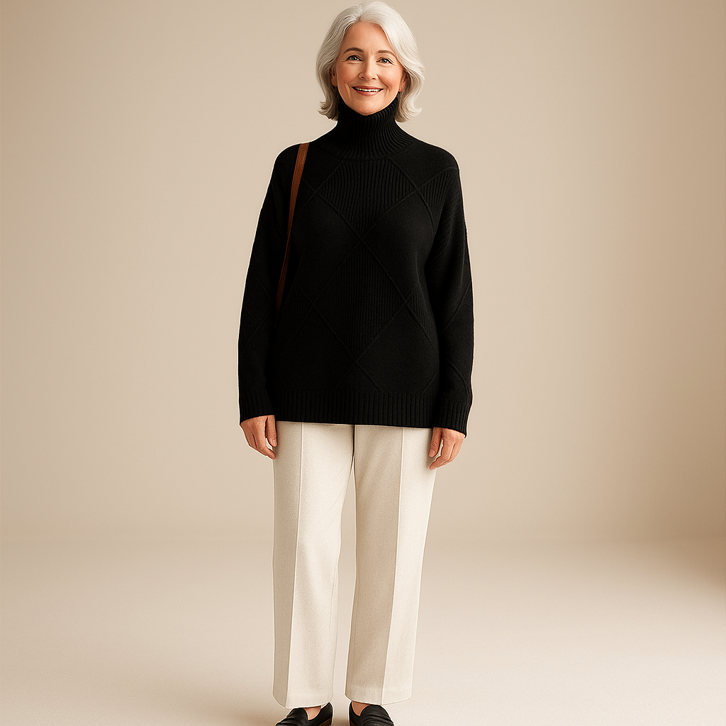 Ruth & Eleanor™ | Quilted Comfort Turtleneck Sweater