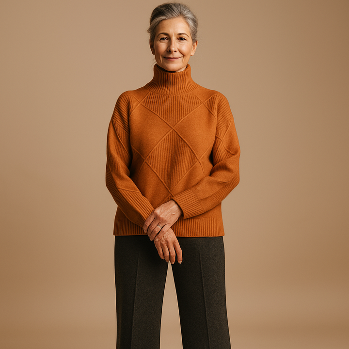 Ruth & Eleanor™ | Quilted Comfort Turtleneck Sweater