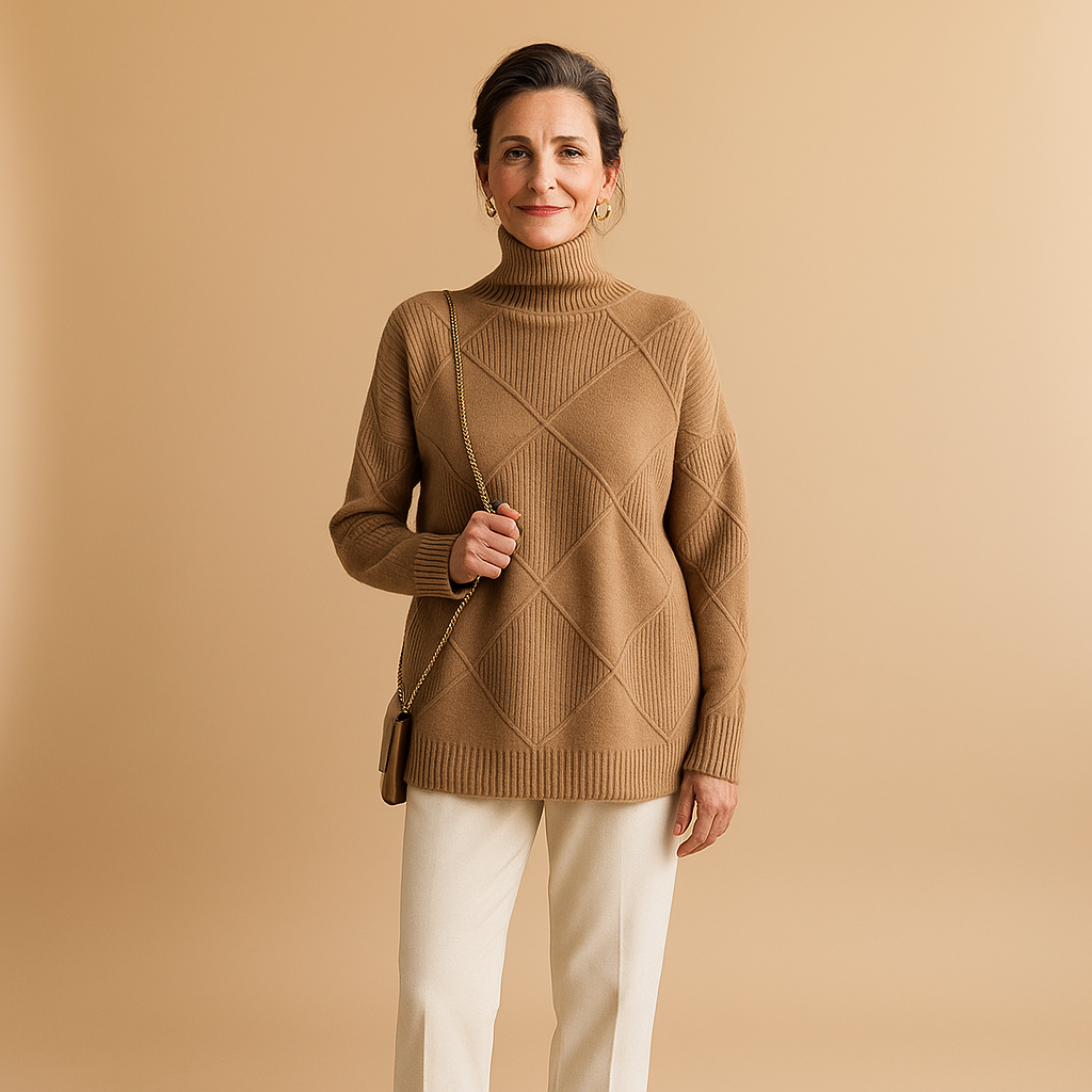Ruth & Eleanor™ | Quilted Comfort Turtleneck Sweater