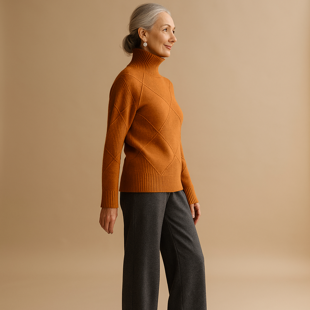 Ruth & Eleanor™ | Quilted Comfort Turtleneck Sweater