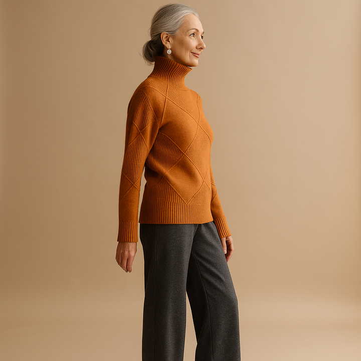 Ruth & Eleanor™ | Quilted Comfort Turtleneck Sweater