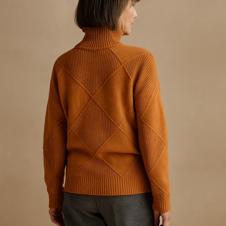 Ruth & Eleanor™ | Quilted Comfort Turtleneck Sweater