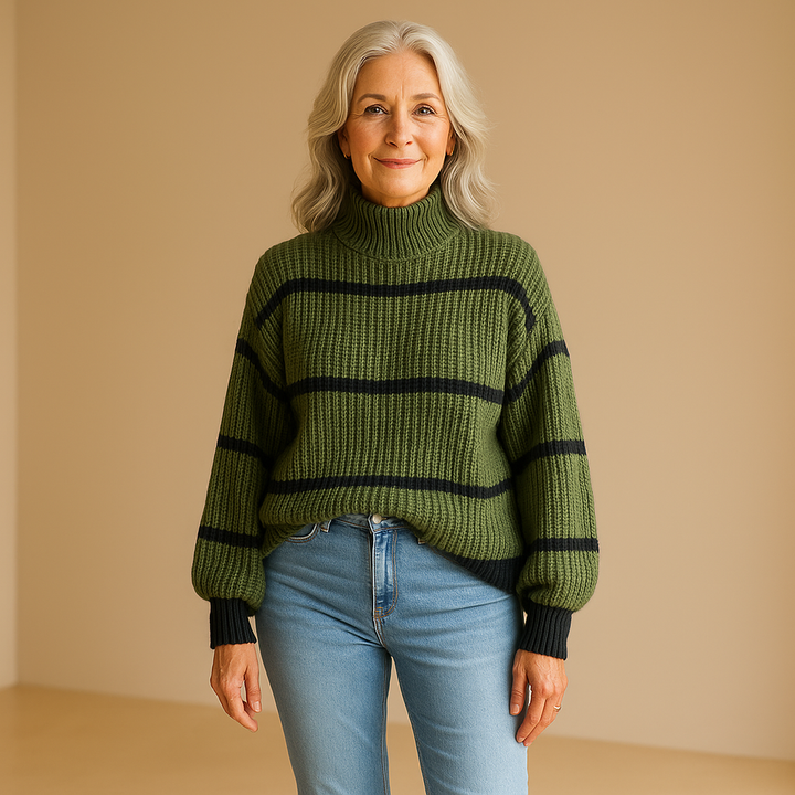 Ruth & Eleanor™ | Striped Heritage Knit Sweater