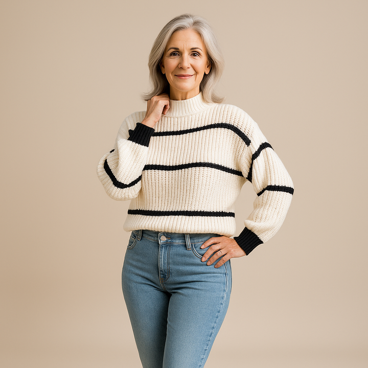 Ruth & Eleanor™ | Striped Heritage Knit Sweater
