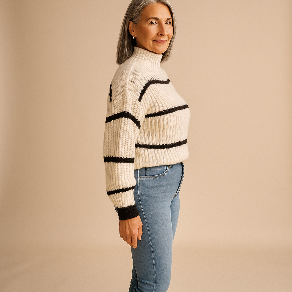 Ruth & Eleanor™ | Striped Heritage Knit Sweater