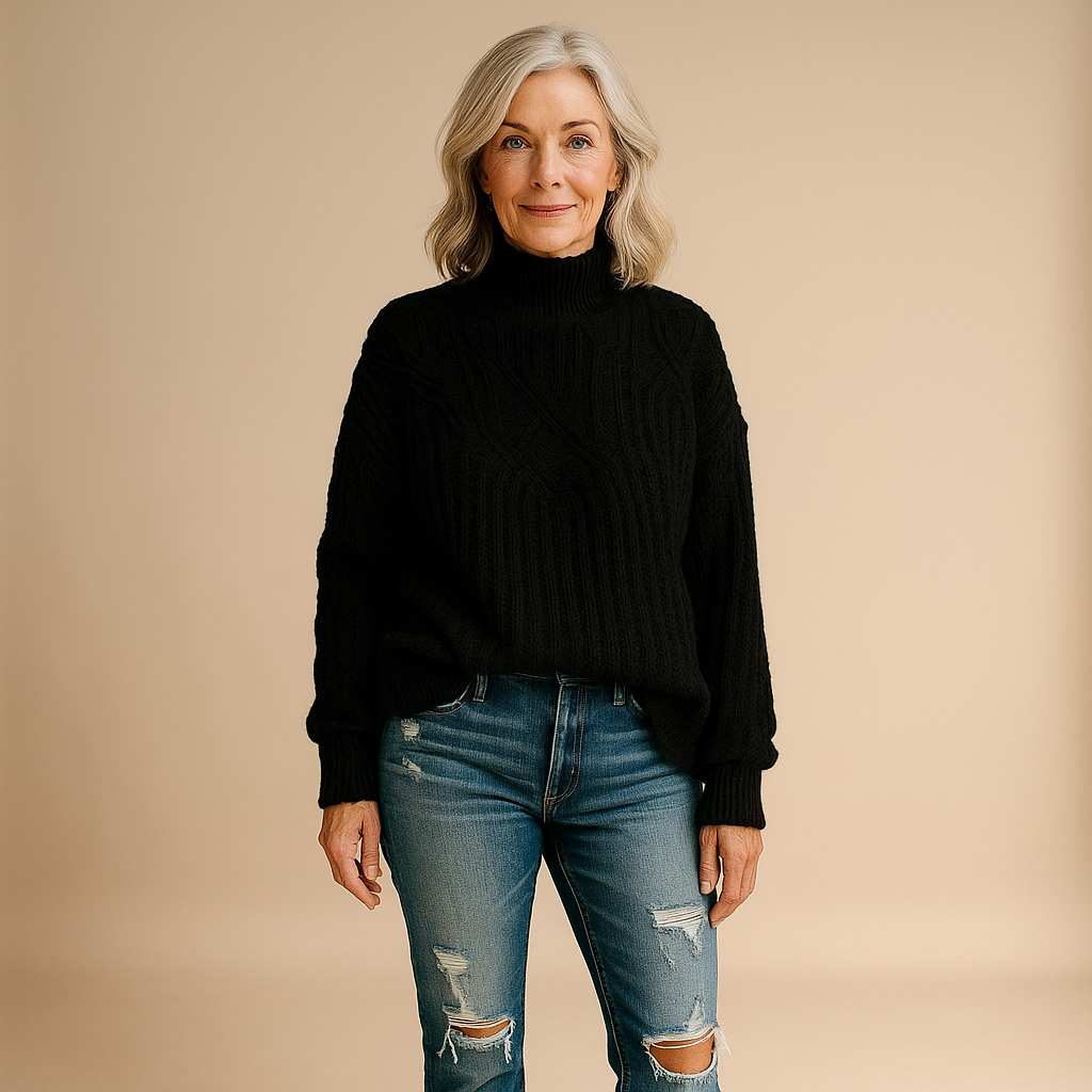 Ruth & Eleanor™ | Classic Cable Knit Sweater