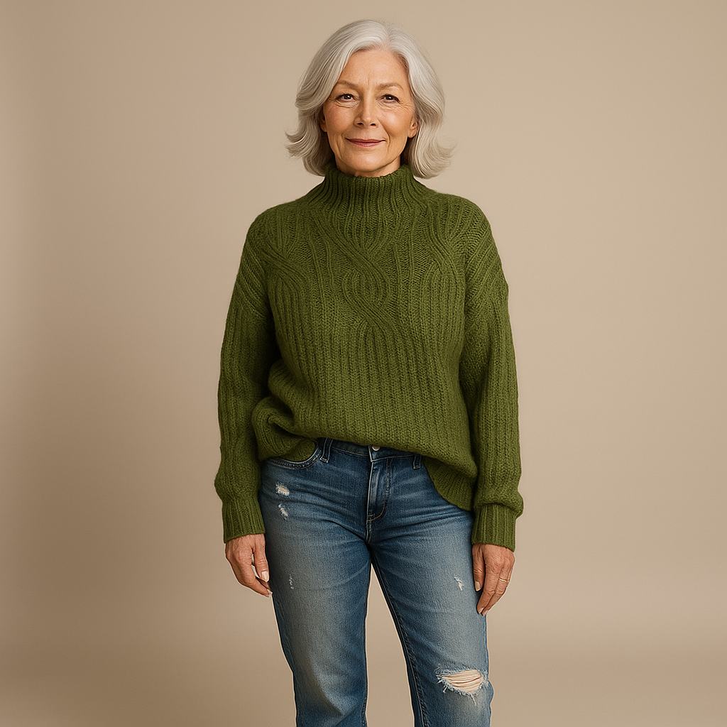 Ruth & Eleanor™ | Classic Cable Knit Sweater