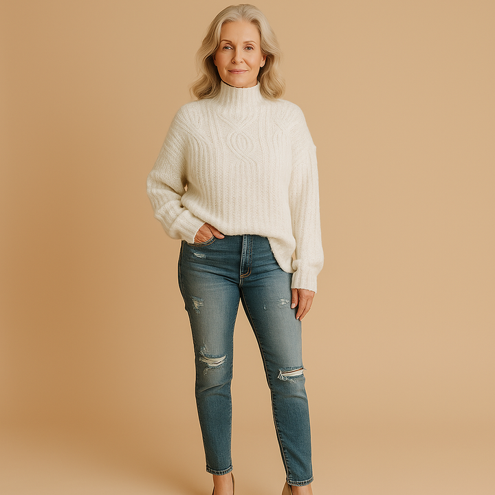 Ruth & Eleanor™ | Classic Cable Knit Sweater