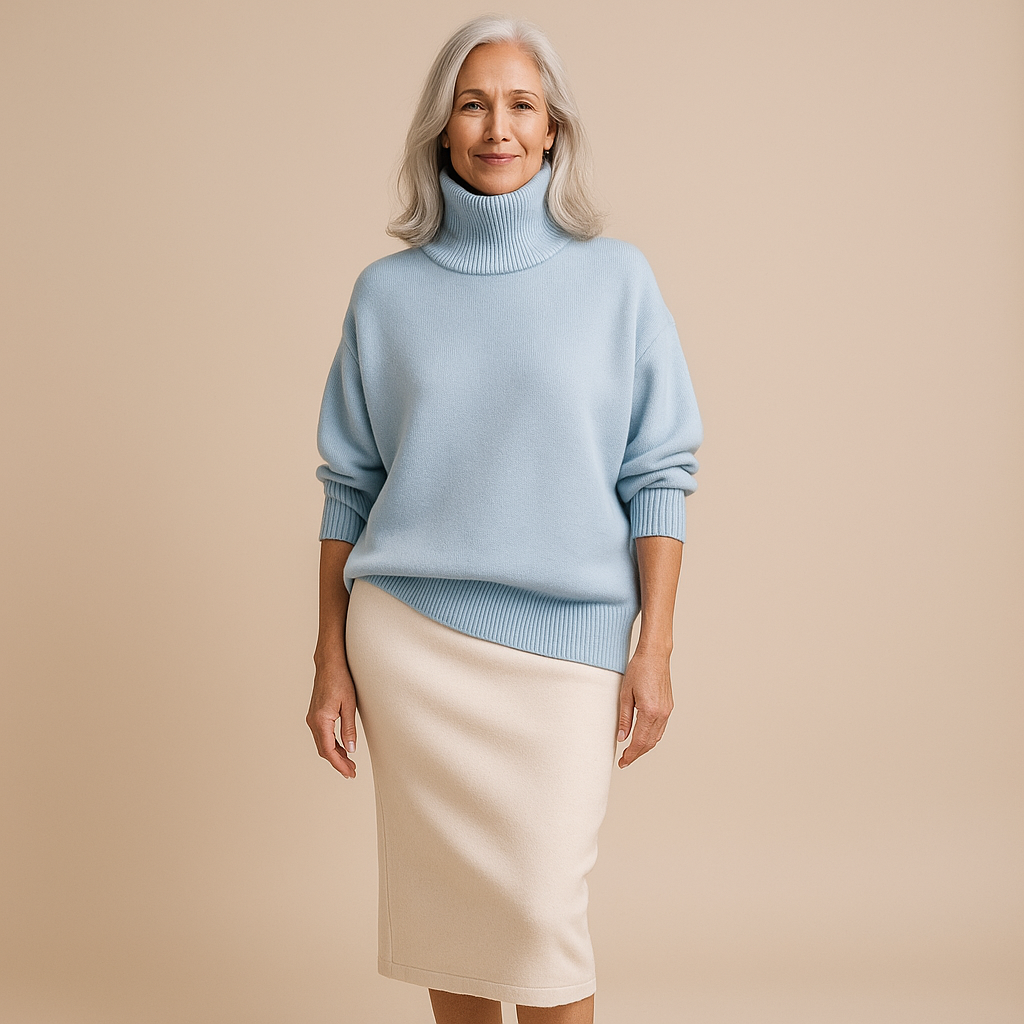 Ruth & Eleanor™ | Soft Sky Turtleneck Sweater