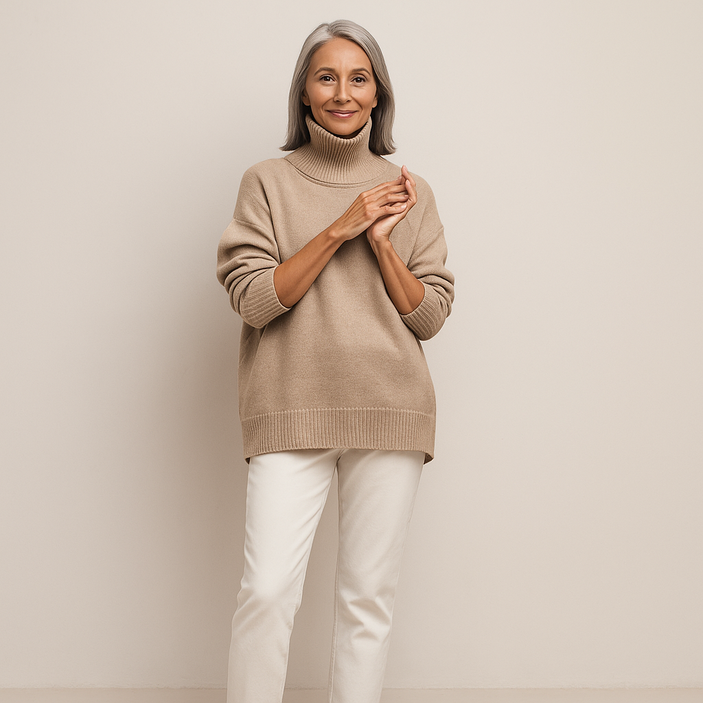 Ruth & Eleanor™ | Soft Sky Turtleneck Sweater