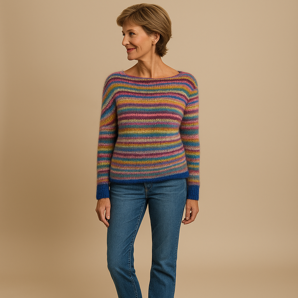 Ruth & Eleanor™ | Vintage Striped Icelandic knitted Sweater