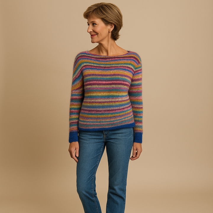 Ruth & Eleanor™ | Vintage Striped Icelandic knitted Sweater