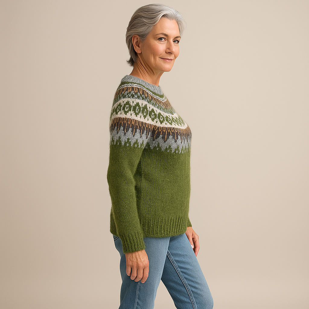 Ruth & Eleanor™ | Top Padded Vintage Knitted Sweater