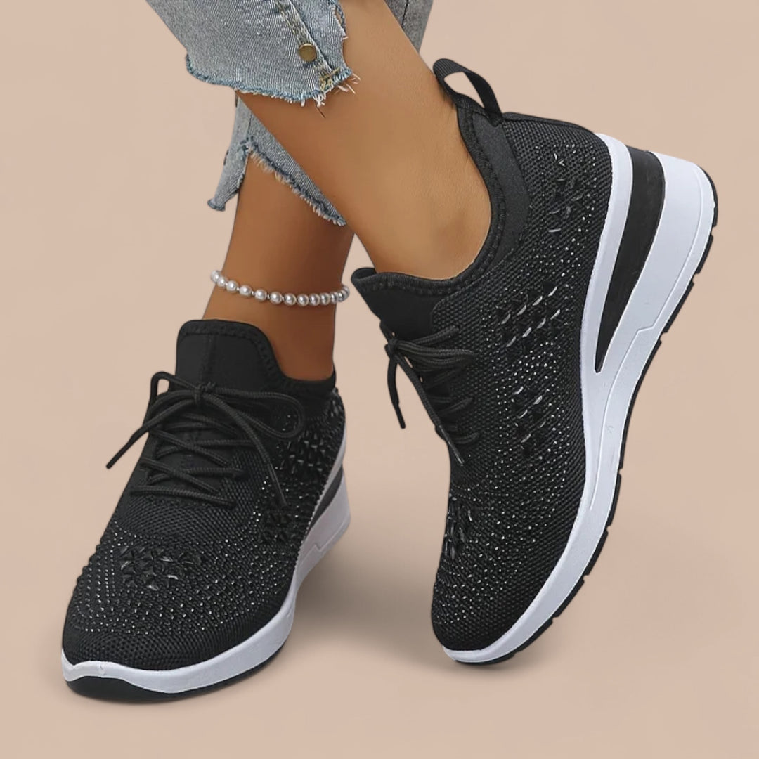 Ruth & Eleanor™ | Olivia – Elegant Sparkling Orthopedic Sneakers