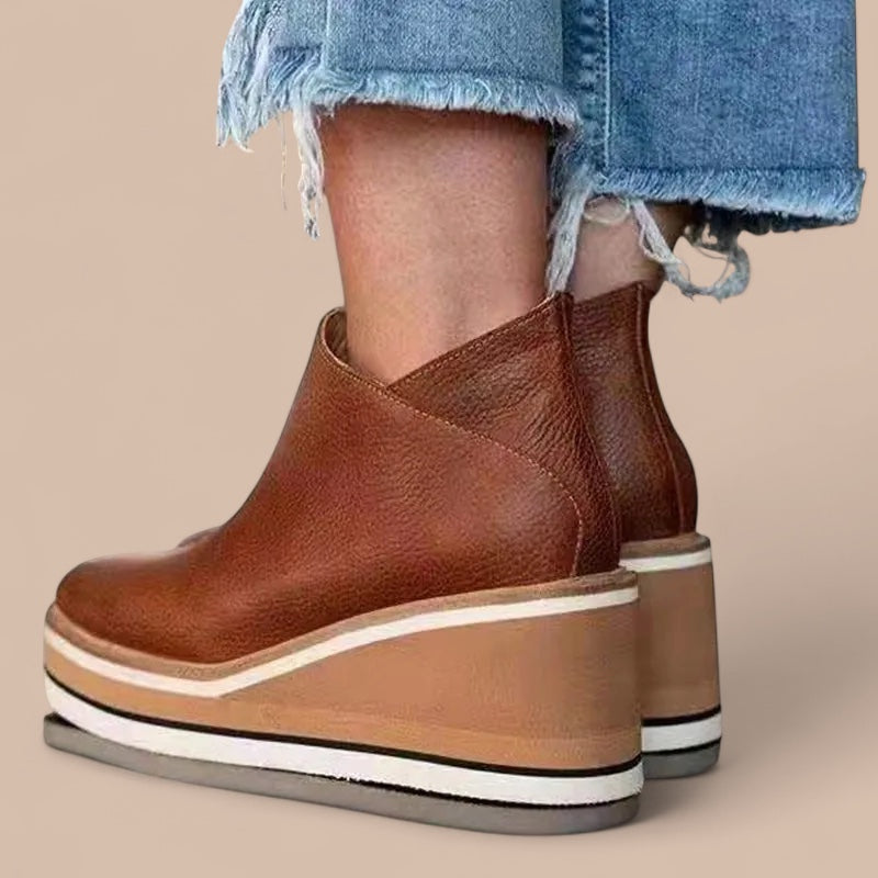 Ruth & Eleanor™ | Casual Wedge Ankle Boots