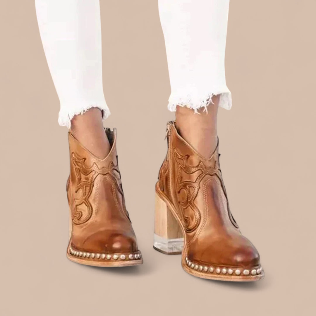Ruth & Eleanor™ | Embroidered Leather Boots
