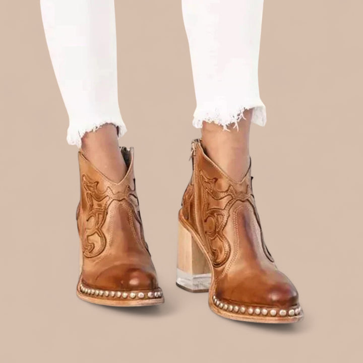 Ruth & Eleanor™ | Embroidered Leather Boots