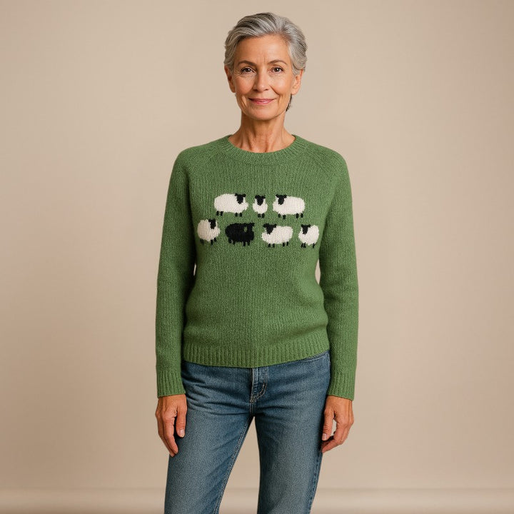 Ruth & Eleanor™ | Green Vintage Knitted Sweater