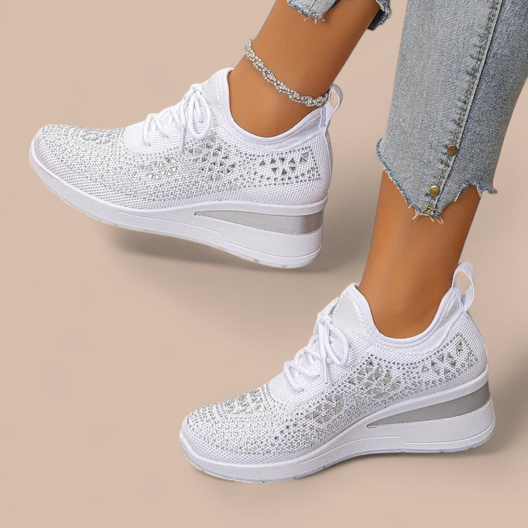 Ruth & Eleanor™ | Olivia – Elegant Sparkling Orthopedic Sneakers