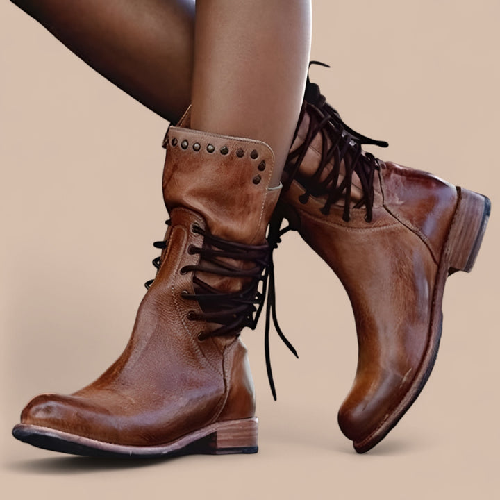 Ruth & Eleanor™ |  Stylish Leather Boots With Laces
