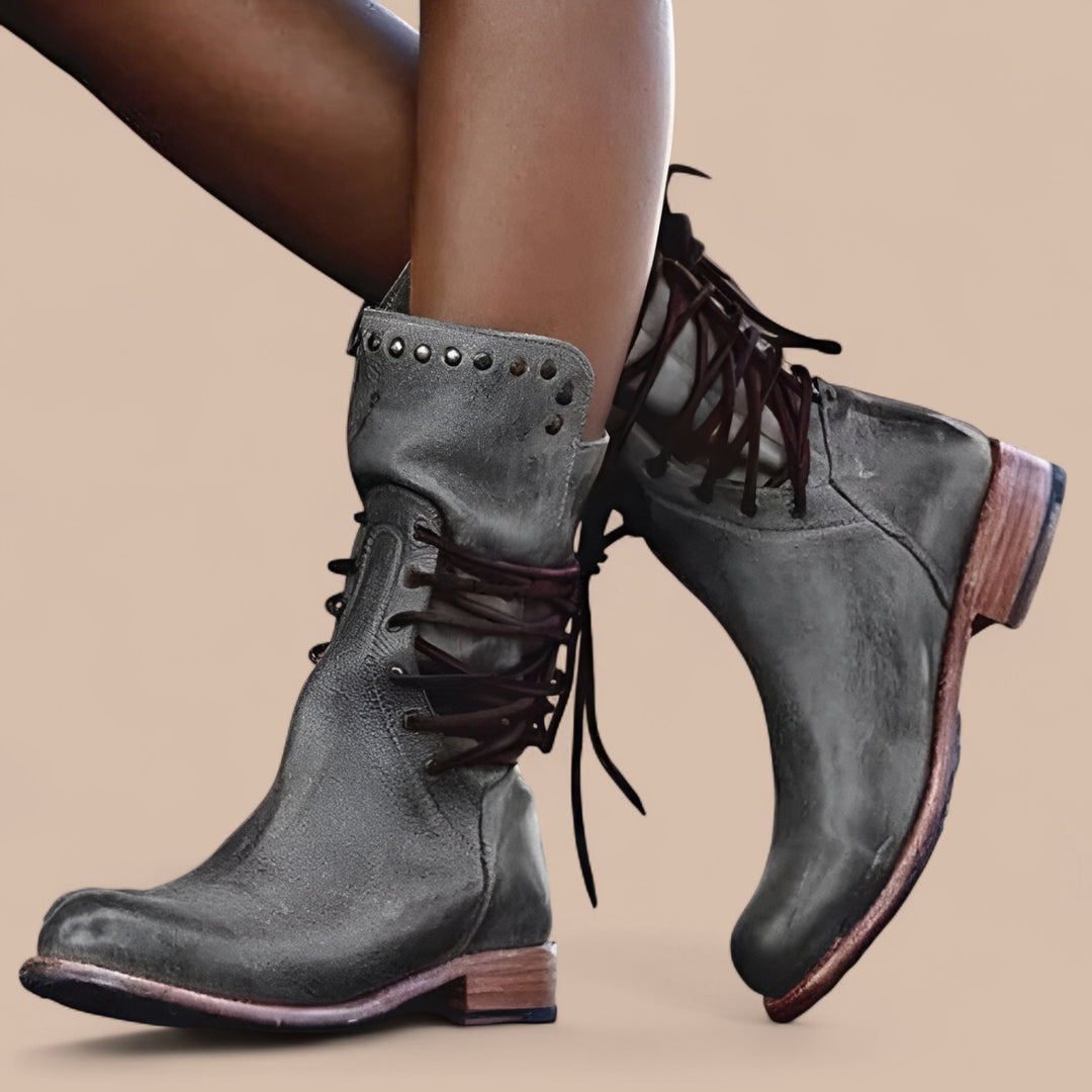 Ruth & Eleanor™ |  Stylish Leather Boots With Laces