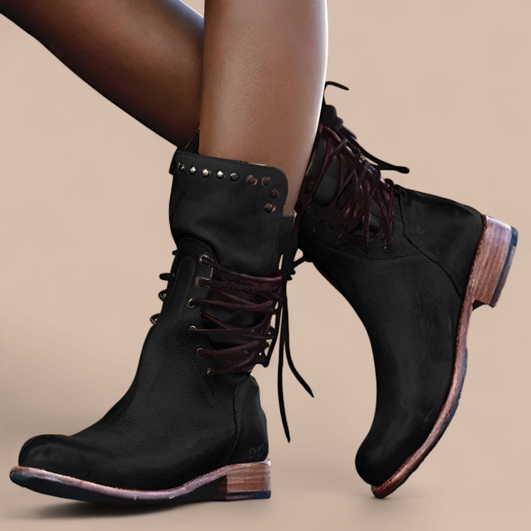 Ruth & Eleanor™ |  Stylish Leather Boots With Laces